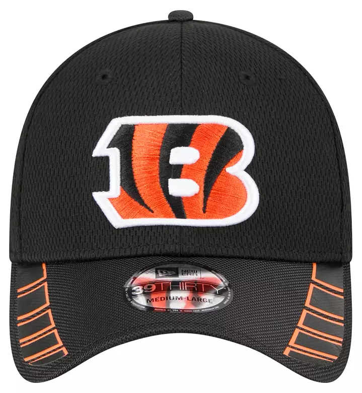 New Era Adult Cincinnati Bengals Black Visor Hit 39Thirty Stretch Fit Hat