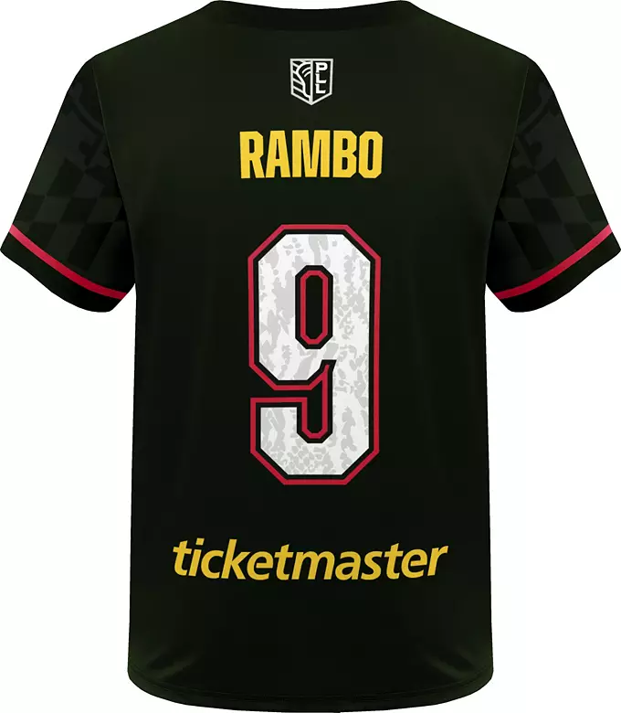 Champion Youth Maryland Whipsnakes Matt Rambo #9 Black Replica Jersey