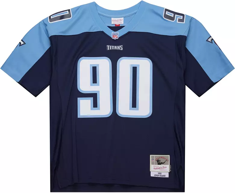 Mitchell & Ness Men's Tennessee Titans Jevon Kearse #90 1999 Navy Throwback Jersey 2 Mitchell & Ness Men's Tennessee Titans Jevon Kearse #90 1999 Navy Throwback Jersey