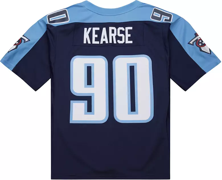 Mitchell & Ness Men's Tennessee Titans Jevon Kearse #90 1999 Navy Throwback Jersey 3 Mitchell & Ness Men's Tennessee Titans Jevon Kearse #90 1999 Navy Throwback Jersey