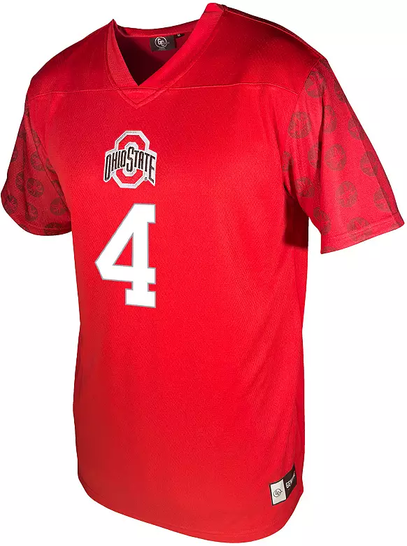 Genuine Collective Men's Ohio State Buckeyes Jeremiah Smith #4 Red Jersey 2 Genuine Collective Men's Ohio State Buckeyes Jeremiah Smith #4 Red Jersey