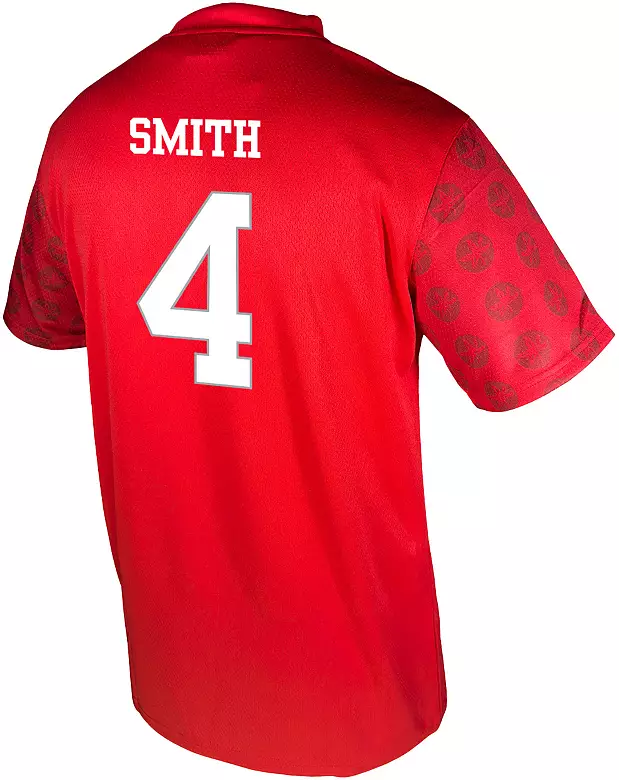 Genuine Collective Men's Ohio State Buckeyes Jeremiah Smith #4 Red Jersey 3 Genuine Collective Men's Ohio State Buckeyes Jeremiah Smith #4 Red Jersey