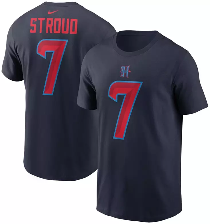 Nike Men's Houston Texans C.J. Stroud #7 2nd Alternate Navy T-Shirt 1 Nike Men's Houston Texans C.J. Stroud #7 2nd Alternate Navy T-Shirt