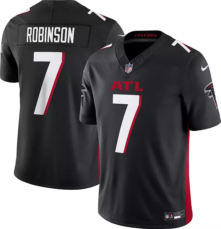 Nike Men's Atlanta Falcons Bijan Robinson #7 Vapor Black Limited Jersey 1 Nike Men's Atlanta Falcons Bijan Robinson #7 Vapor Black Limited Jersey