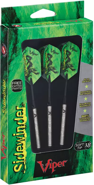 Viper Sidewinder 18g Shark Fin Barrel Soft Tip Darts 3 Viper Sidewinder 18g Shark Fin Barrel Soft Tip Darts
