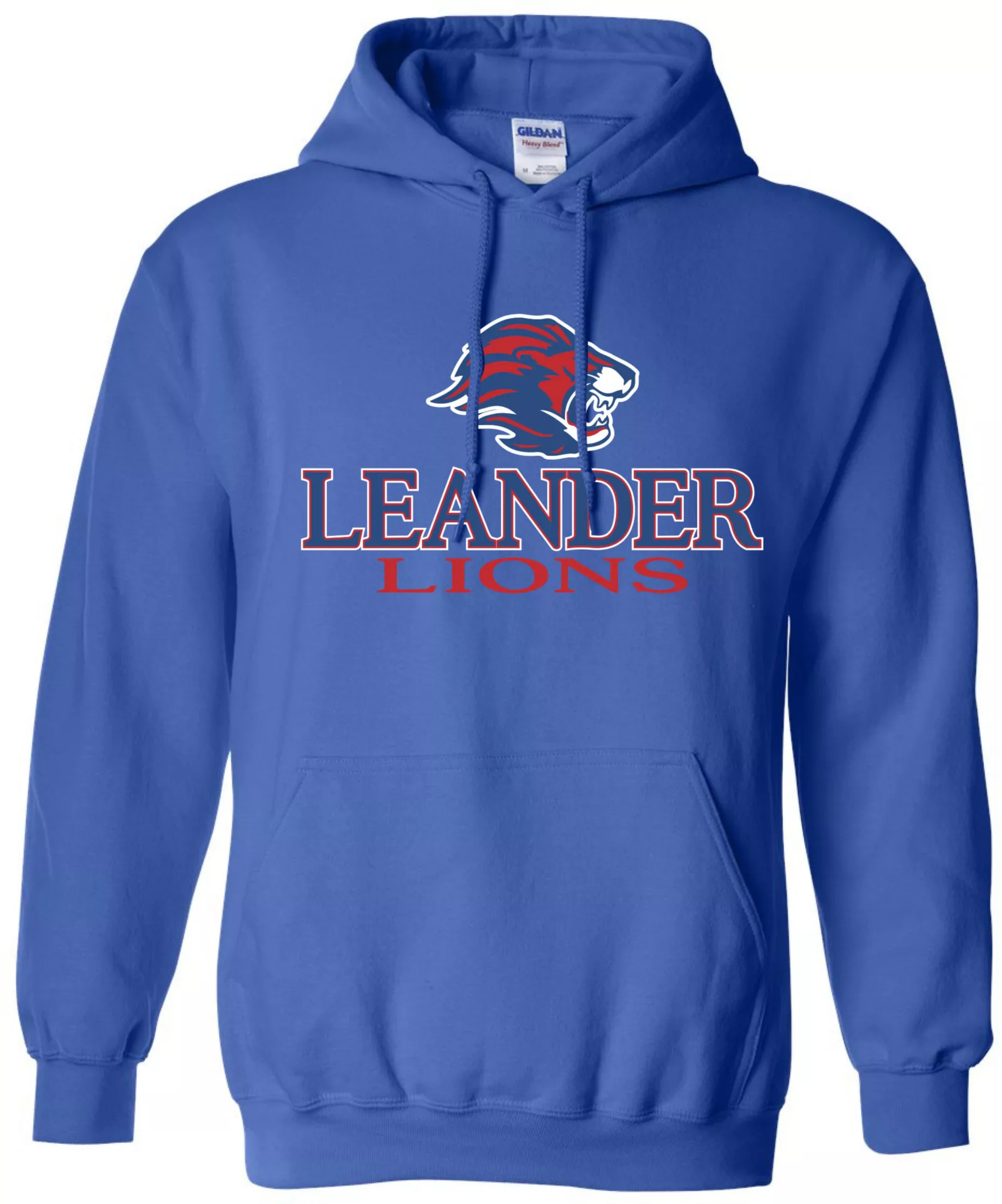 Pel Athletic Men's Leander High School Blue Pullover Hoodie 1 Pel Athletic Men's Leander High School Blue Pullover Hoodie