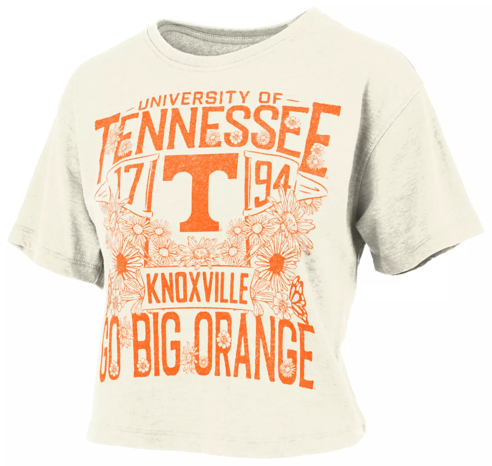 Pressbox Women's Tennessee Volunteers Ivory Jasmine T-Shirt