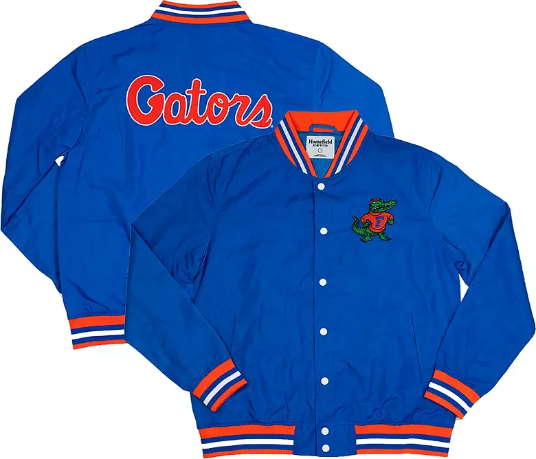 Homefield Men's Florida Gators Blue Bomber Jacket 1 Homefield Men's Florida Gators Blue Bomber Jacket