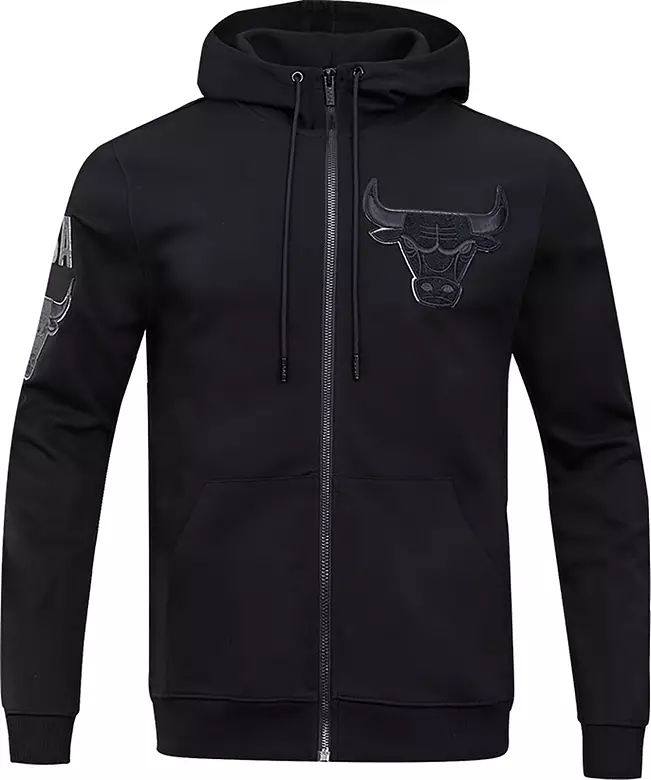 Pro Standard Men's Chicago Bulls Black Full Zip Hoodie 1 Pro Standard Men's Chicago Bulls Black Full Zip Hoodie