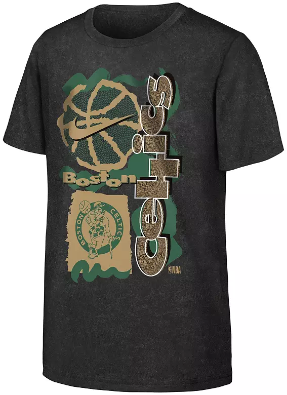 Nike Youth Boston Celtics Black OGC Max 90 Short Sleeve T-Shirt