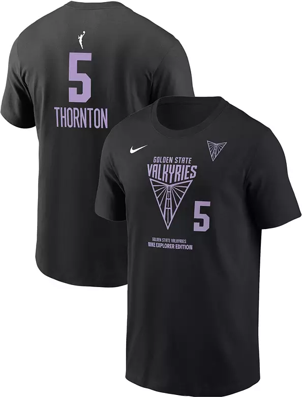 Nike Men's Golden State Valkyries Kayla Thornton #5 Black T-Shirt