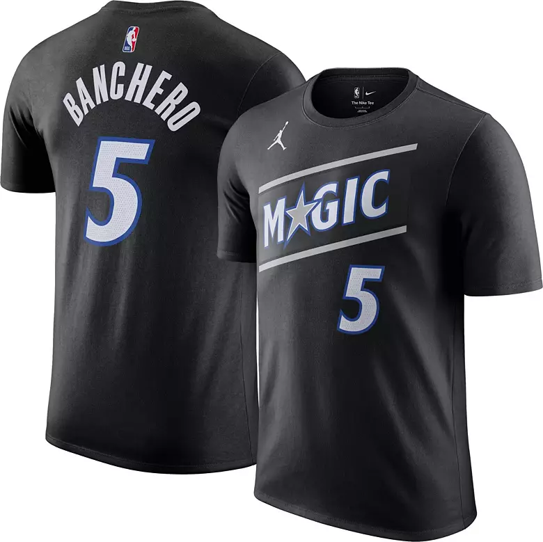 Jordan Adult Orlando Magic Paolo Banchero #5 Black Statement T-Shirt