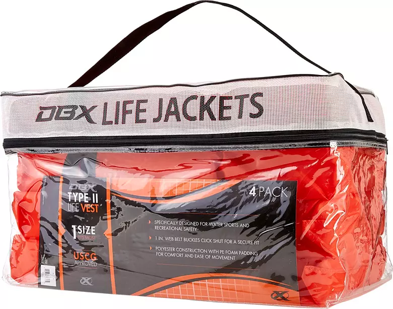 DBX Adult Type II Nylon Life Vest- 4-Pack 3 DBX Adult Type II Nylon Life Vest- 4-Pack
