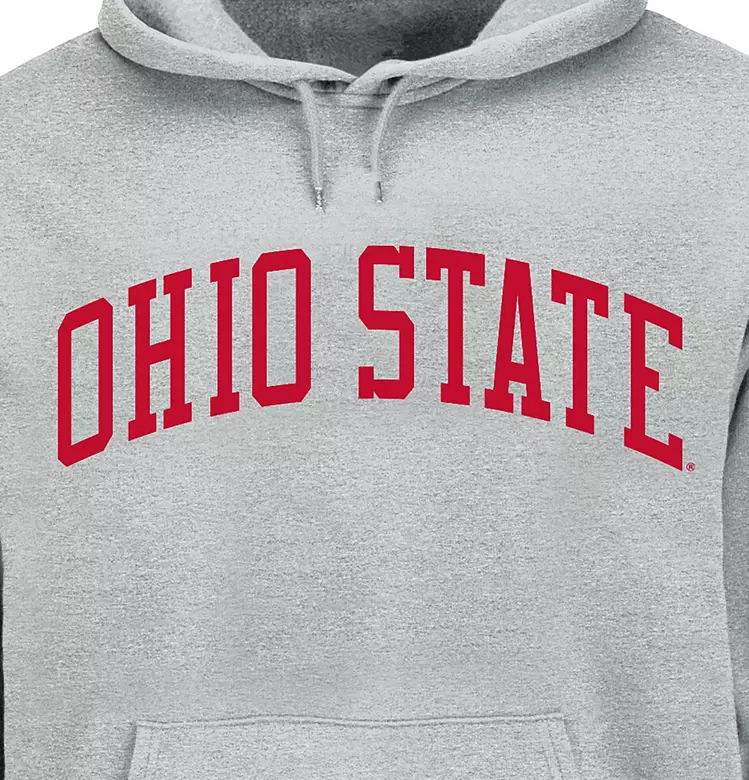 Champion Men's Ohio State Buckeyes Heather Grey Reverse Weave Big & Tall Pullover Hoodie