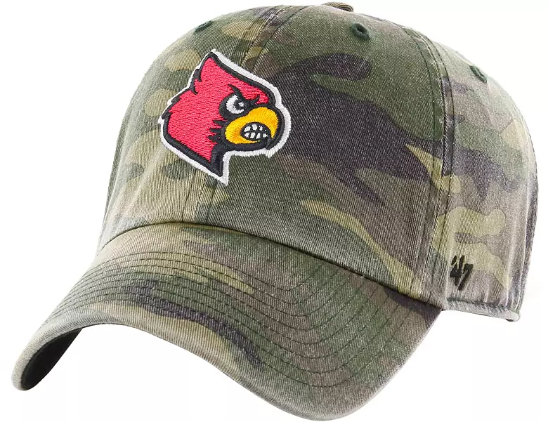 '47 Adult Louisville Cardinals Camo Clean Up Adjustable Hat