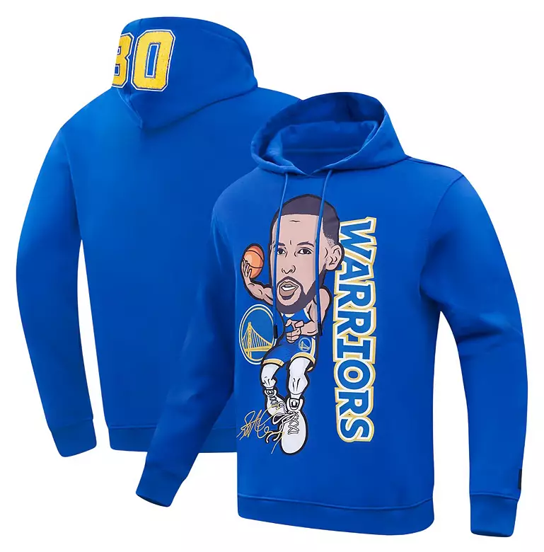 Pro Standard Men's Golden State Warriors Steph Curry #30 Blue Skyhook Fleece Hoodie