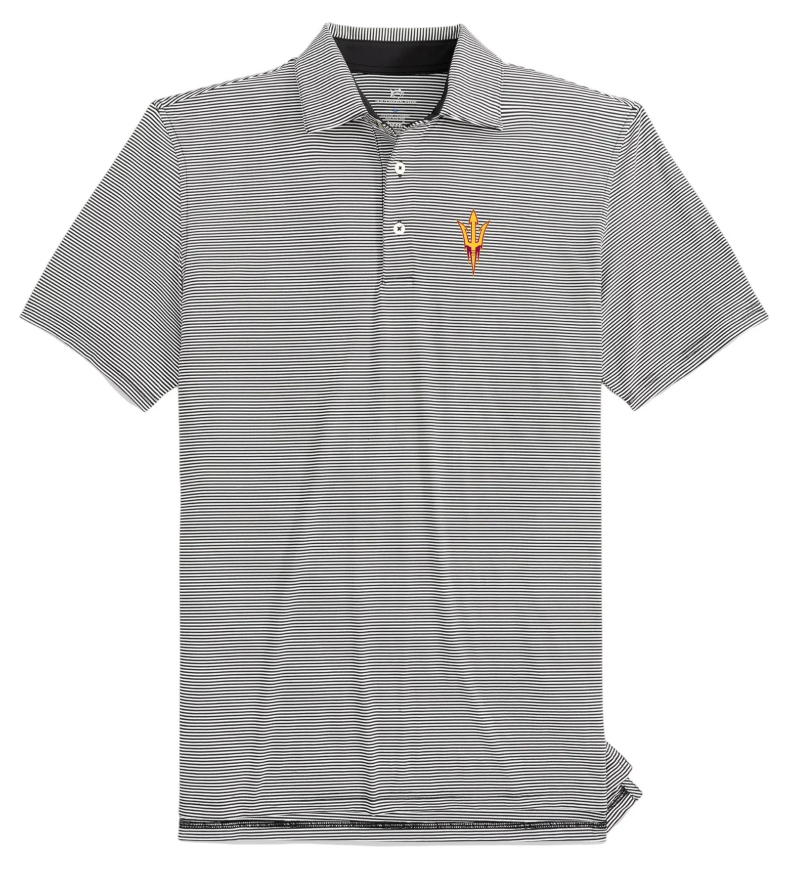 Southern Tide Men's Arizona State Sun Devils Black Meadowbrook Polo 1 Southern Tide Men's Arizona State Sun Devils Black Meadowbrook Polo