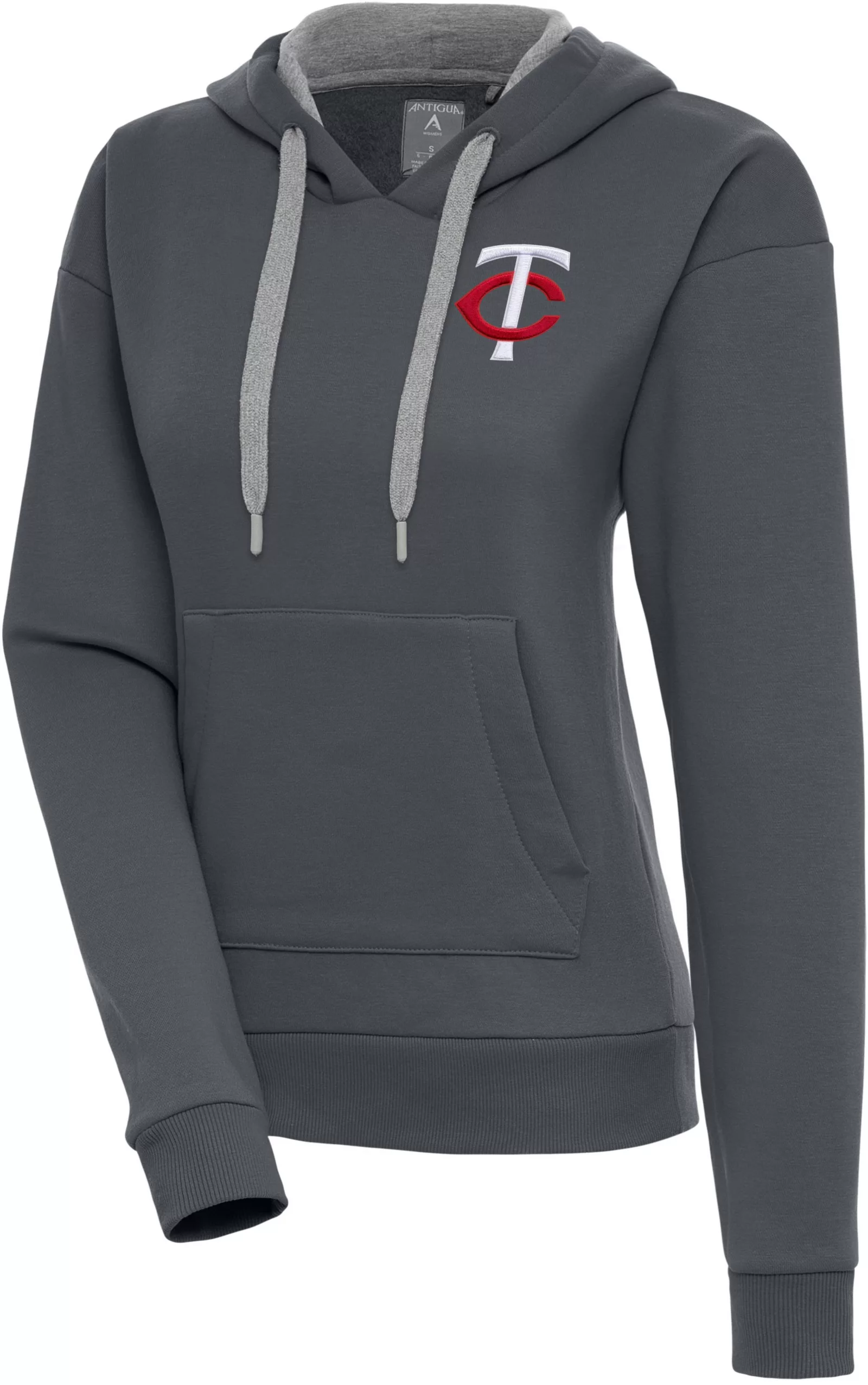 Antigua Women's Minnesota Twins Charcoal Victory Pullover Hoodie 1 Antigua Women's Minnesota Twins Charcoal Victory Pullover Hoodie