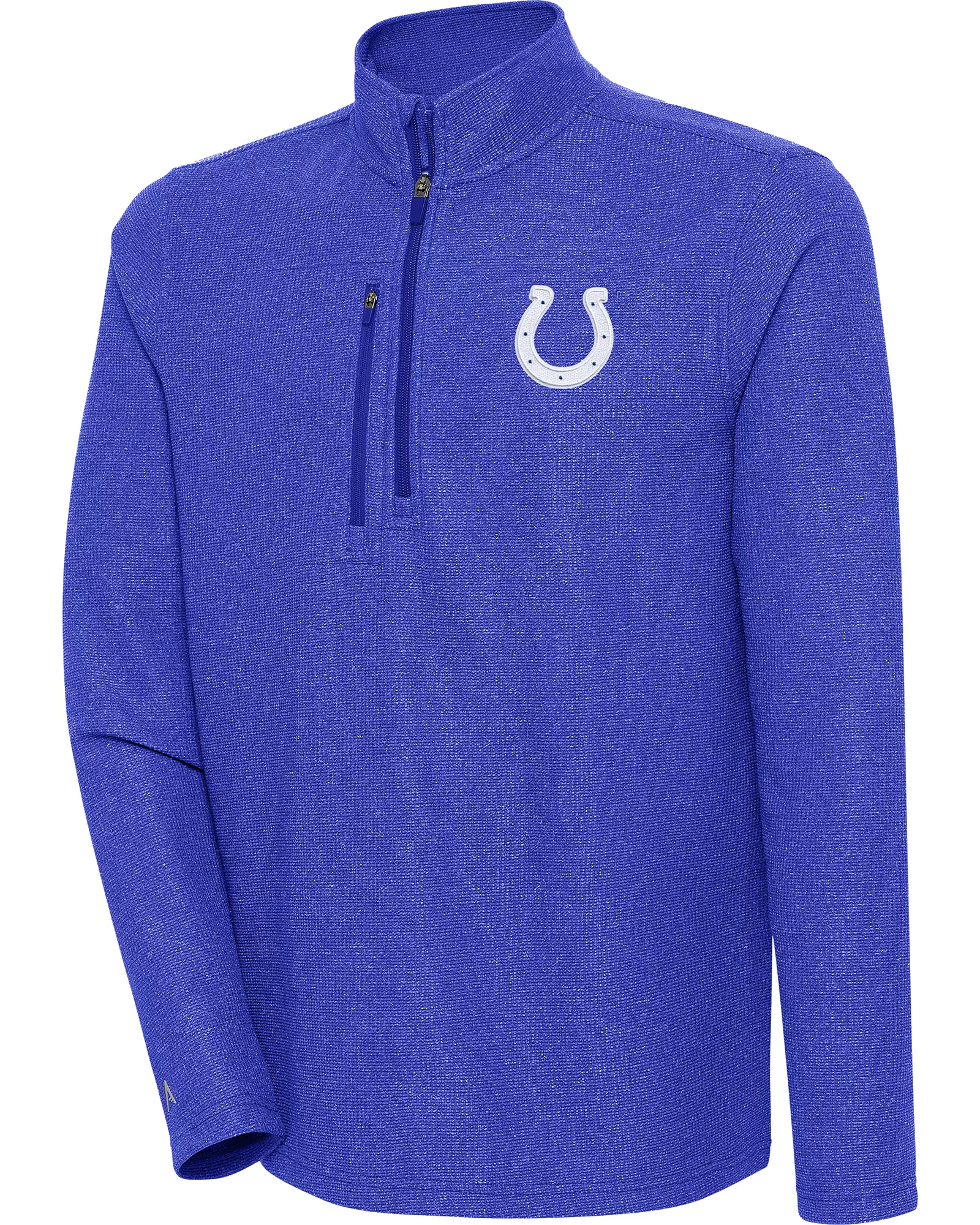 Antigua Men's Indianapolis Colts Revolution Royal Quarter-Zip Pullover Shirt