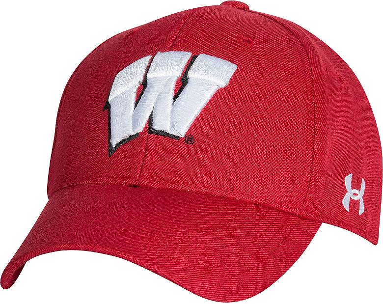 Under Armour Men's Wisconsin Badgers Red Adjustable Hat 1 Under Armour Men's Wisconsin Badgers Red Adjustable Hat