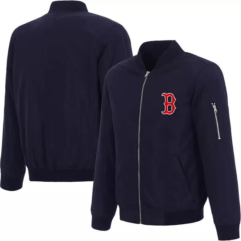 JH Design Men's Boston Red Sox Navy Bomber Jacket