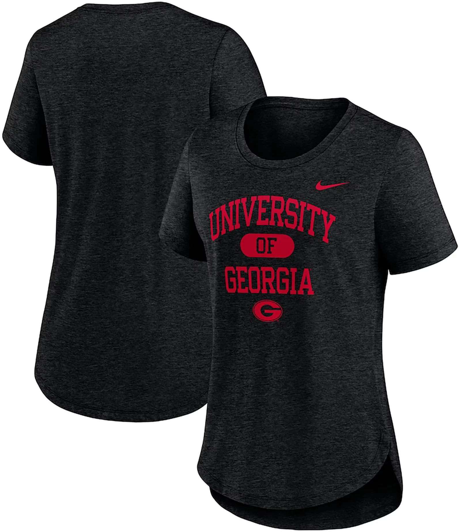 Nike Women's Georgia Bulldogs Black Heather Tri-Blend V-Neck T-Shirt 1 Nike Women's Georgia Bulldogs Black Heather Tri-Blend V-Neck T-Shirt