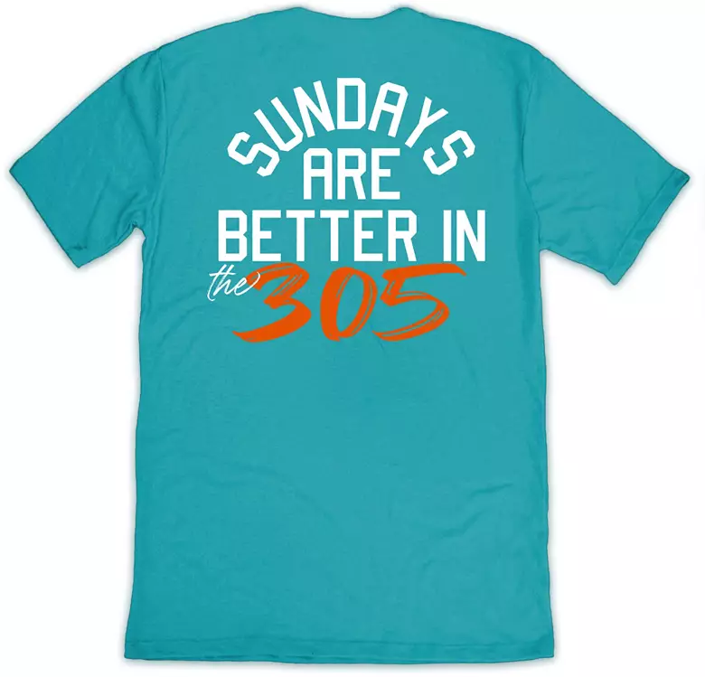 Where I'm From Men's Miami Teal 2-Hit 'Better In' Short Sleeve T-Shirt