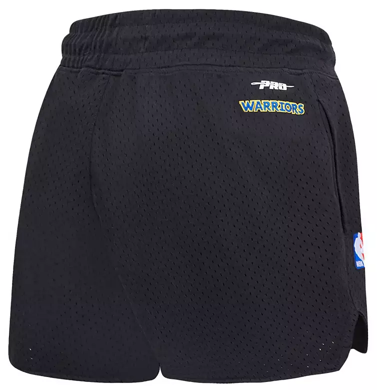 Pro Standard Women's Golden State Warriors Black Script Tail Mesh Shorts 2 Pro Standard Women's Golden State Warriors Black Script Tail Mesh Shorts