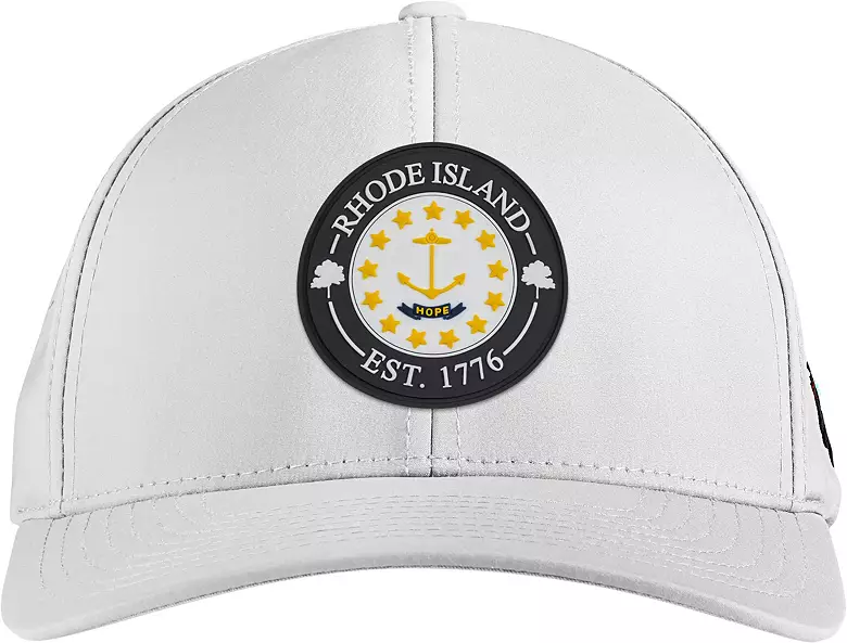 Branded Bills Adult Rhode Island White Compass Performance Adjustable Hat 2 Branded Bills Adult Rhode Island White Compass Performance Adjustable Hat