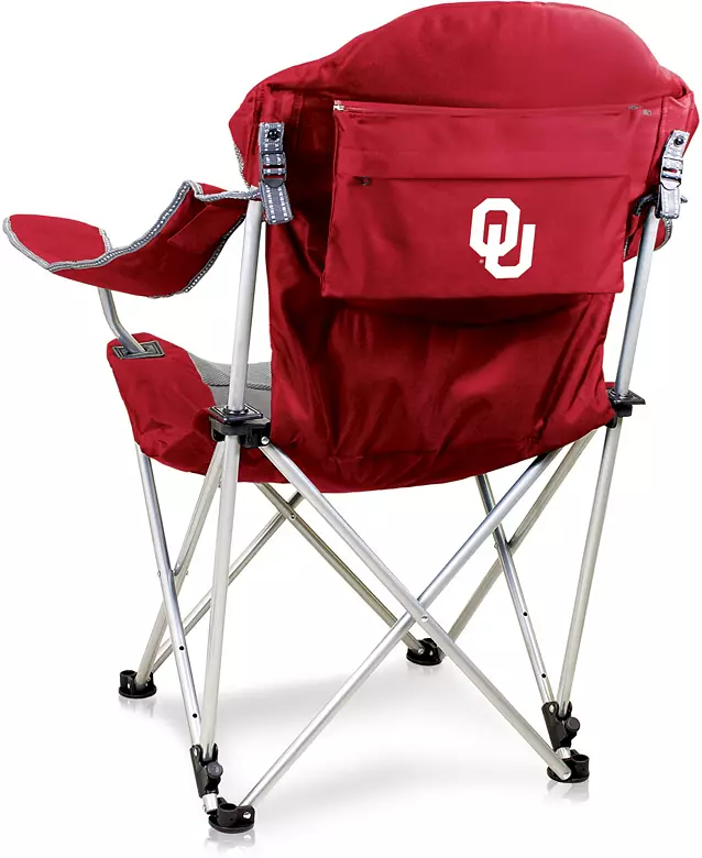 Picnic Time Oklahoma Sooners Reclining Camp Chair