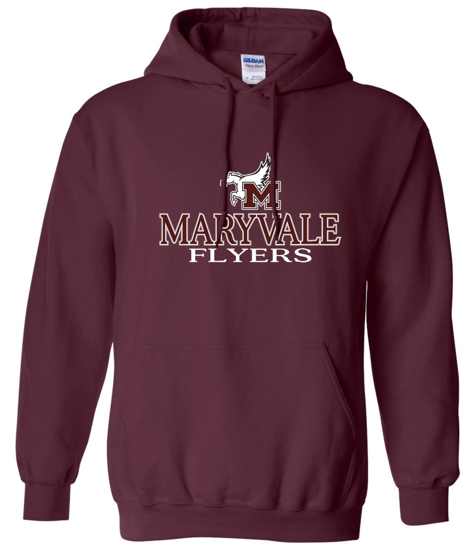 Pel Athletic Men's Maryvale High School Maroon Pullover Hoodie 1 Pel Athletic Men's Maryvale High School Maroon Pullover Hoodie