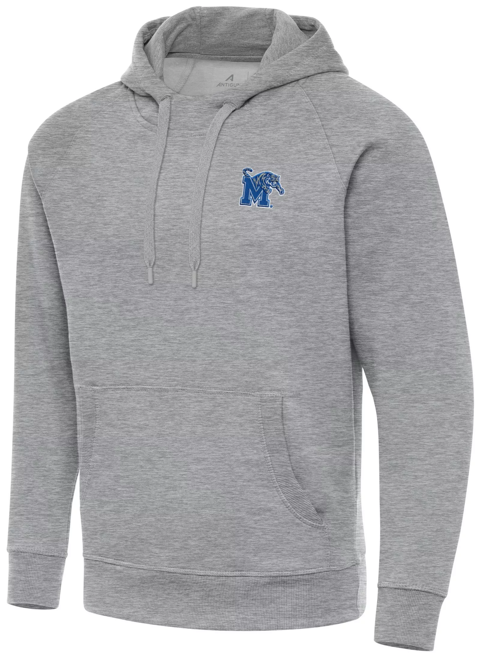 Antigua Men's Memphis Tigers Grey Heather Victory Pullover Hoodie