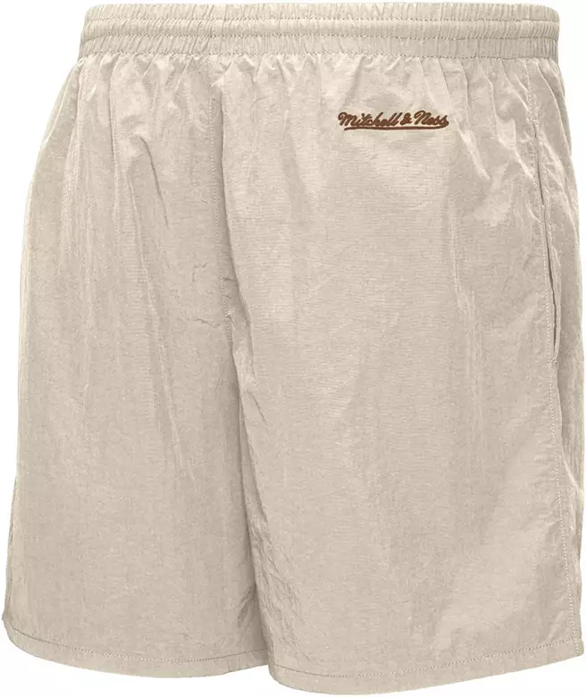 Mitchell & Ness Adult San Diego Padres Vinyl Logo Cream Athletic Shorts