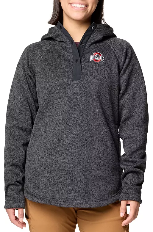 Columbia Women's Ohio State Buckeyes Black Sweater Weather 1/2 Zip Pullover 1 Columbia Women's Ohio State Buckeyes Black Sweater Weather 1/2 Zip Pullover