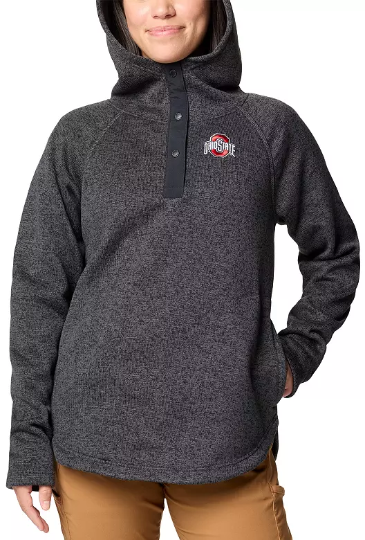 Columbia Women's Ohio State Buckeyes Black Sweater Weather 1/2 Zip Pullover 4 Columbia Women's Ohio State Buckeyes Black Sweater Weather 1/2 Zip Pullover