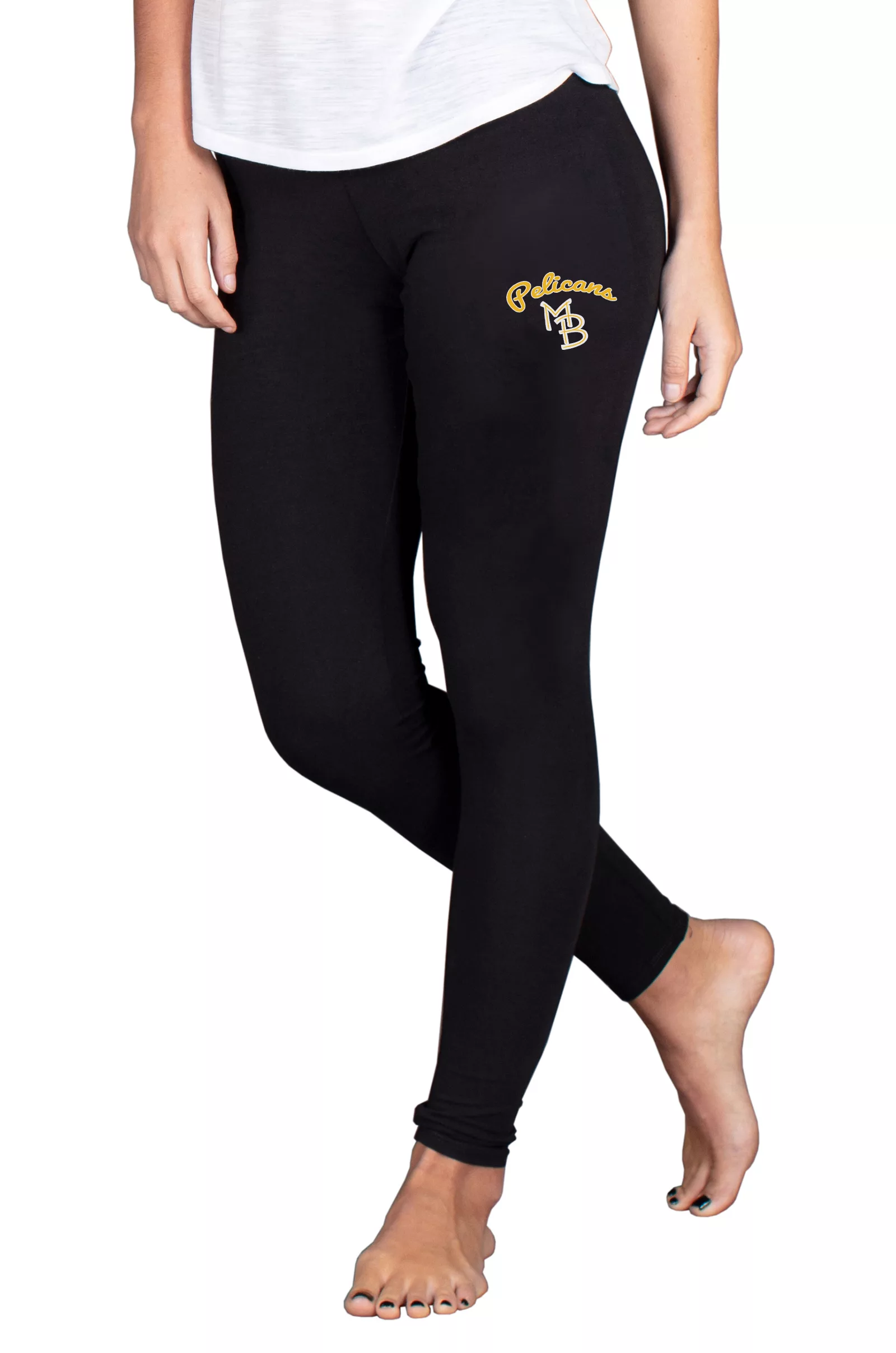 Concepts Sport Women's Myrtle Beach Pelicans Black Fraction Leggings 1 Concepts Sport Women's Myrtle Beach Pelicans Black Fraction Leggings