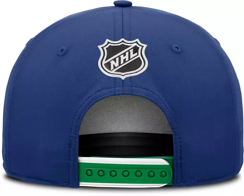 NHL Adult Vancouver Canucks Blue 2025 Draft Podium Adjustable Hat 2 NHL Adult Vancouver Canucks Blue 2025 Draft Podium Adjustable Hat