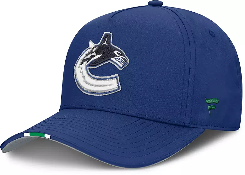 NHL Adult Vancouver Canucks Blue 2025 Draft Podium Adjustable Hat 3 NHL Adult Vancouver Canucks Blue 2025 Draft Podium Adjustable Hat
