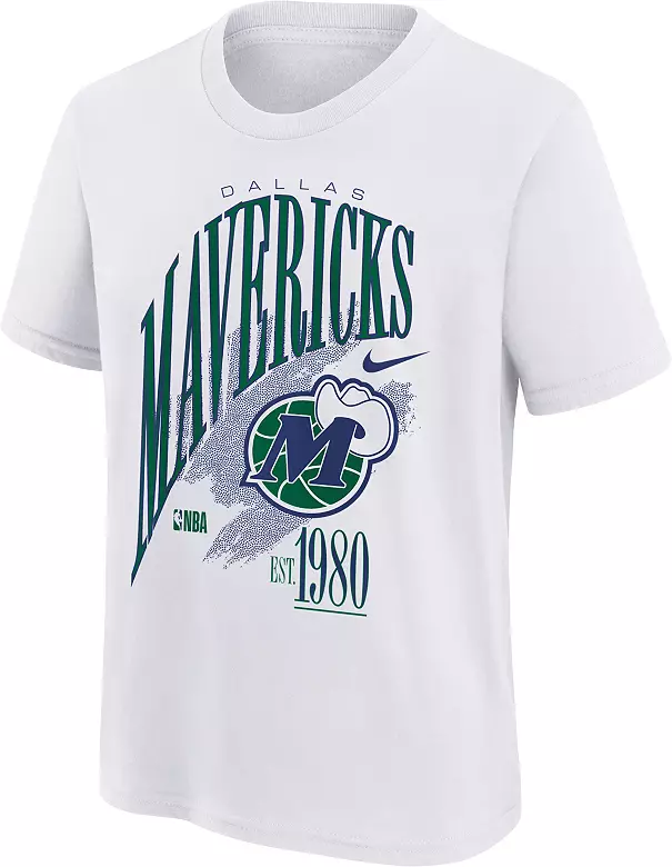 Nike Youth Dallas Mavericks White Hardwood Classics Champs T-Shirt