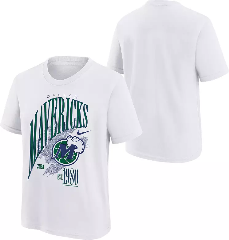 Nike Youth Dallas Mavericks White Hardwood Classics Champs T-Shirt