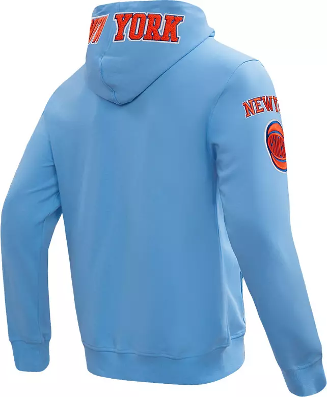 Pro Standard Men's New York Knicks Blue Chenille Full Zip Hoodie