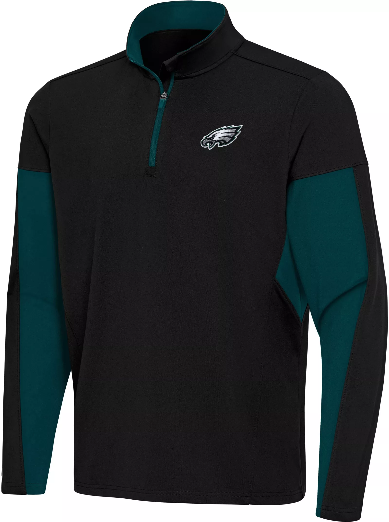 Antigua Men's Philadelphia Eagles Black Aspect 1/4 Zip Shirt