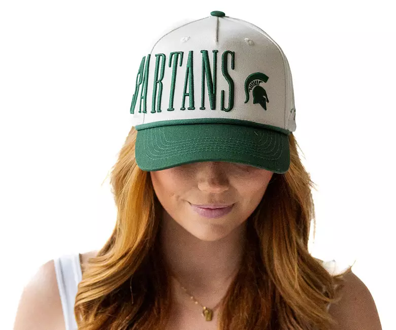 Gameday Social Women's Michigan State Spartans Ivory Saturday Stretch Adjustable Hat 1 Gameday Social Women's Michigan State Spartans Ivory Saturday Stretch Adjustable Hat