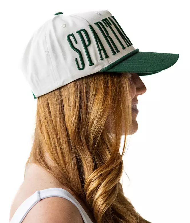 Gameday Social Women's Michigan State Spartans Ivory Saturday Stretch Adjustable Hat 3 Gameday Social Women's Michigan State Spartans Ivory Saturday Stretch Adjustable Hat