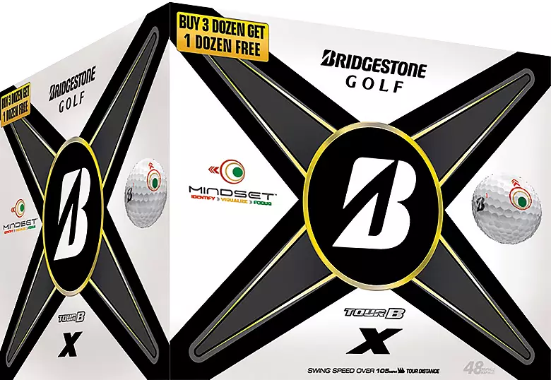 Bridgestone 2024 Tour B X Mindset Quadfecta Golf Balls - 4 Dozen