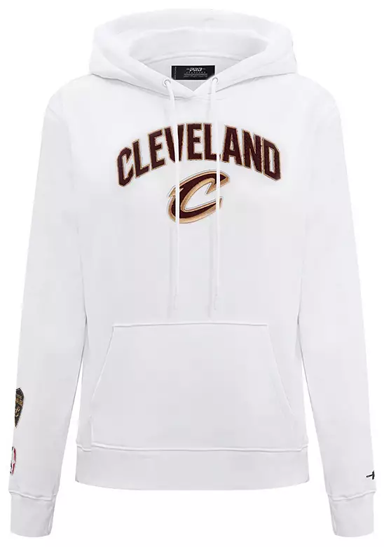 Pro Standard Women's Cleveland Cavaliers White Classic Fleece Pullover Hoodie