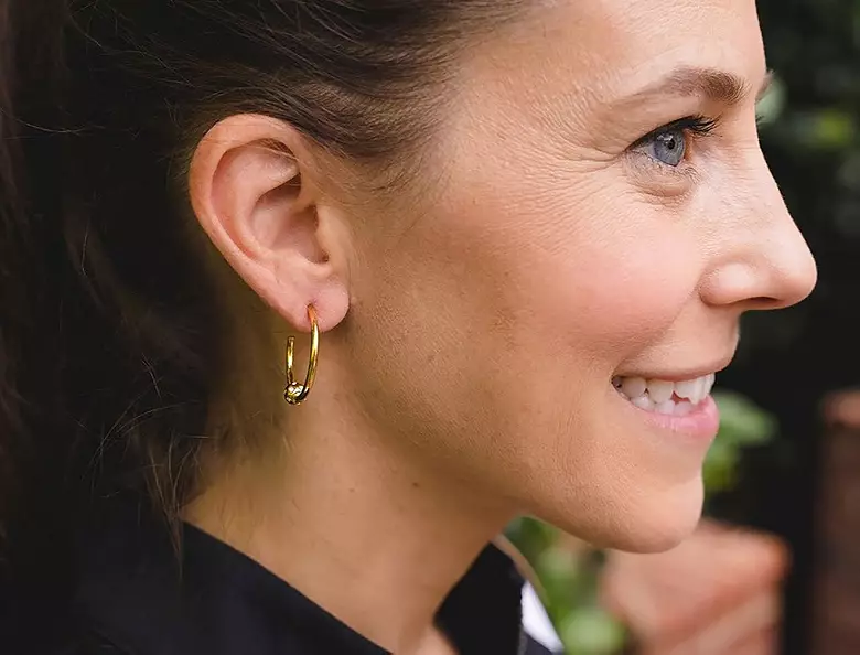 Chelsea Charles Birdie Hoop Earrings