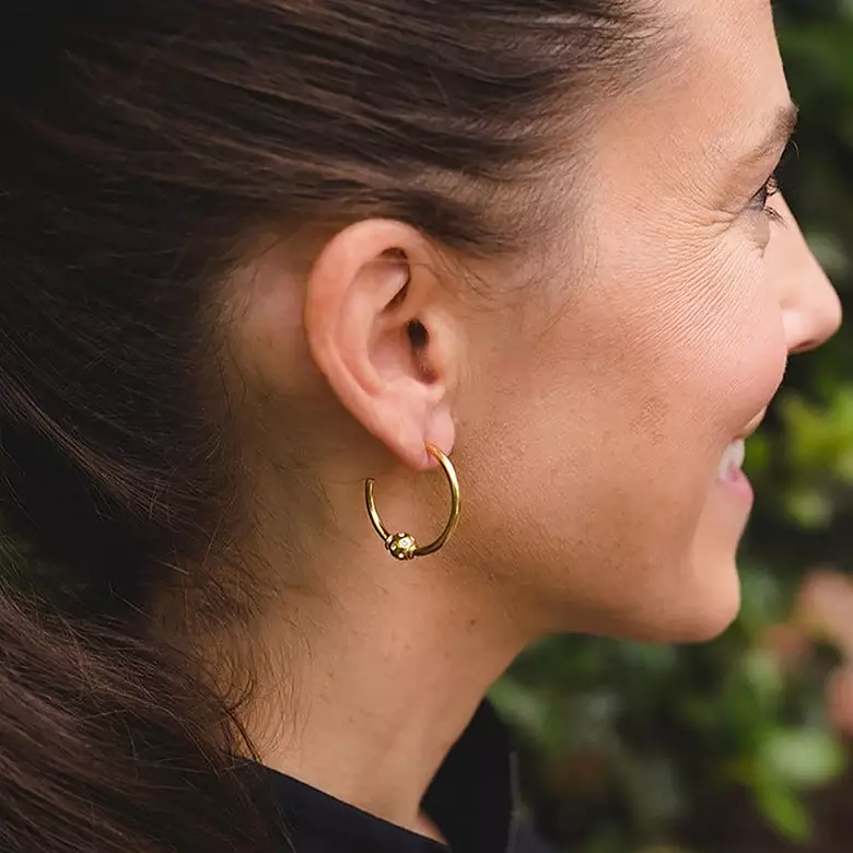 Chelsea Charles Birdie Hoop Earrings