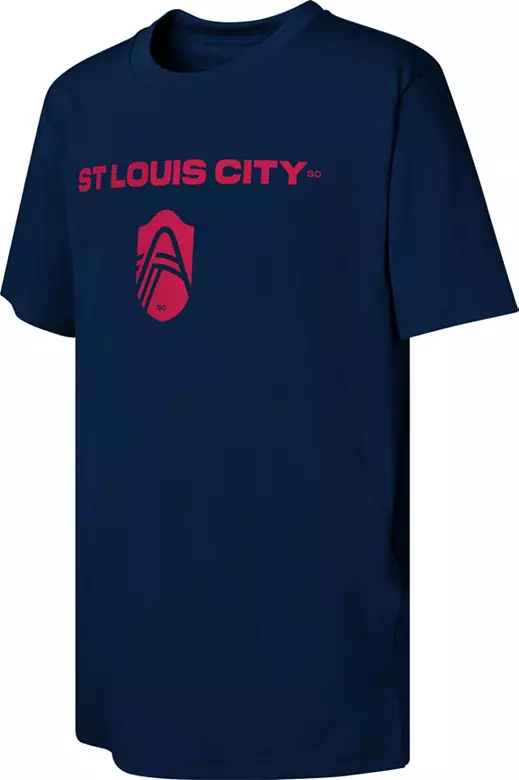 MLS Youth St. Louis City SC Wordmark Navy T-Shirt 1 MLS Youth St. Louis City SC Wordmark Navy T-Shirt