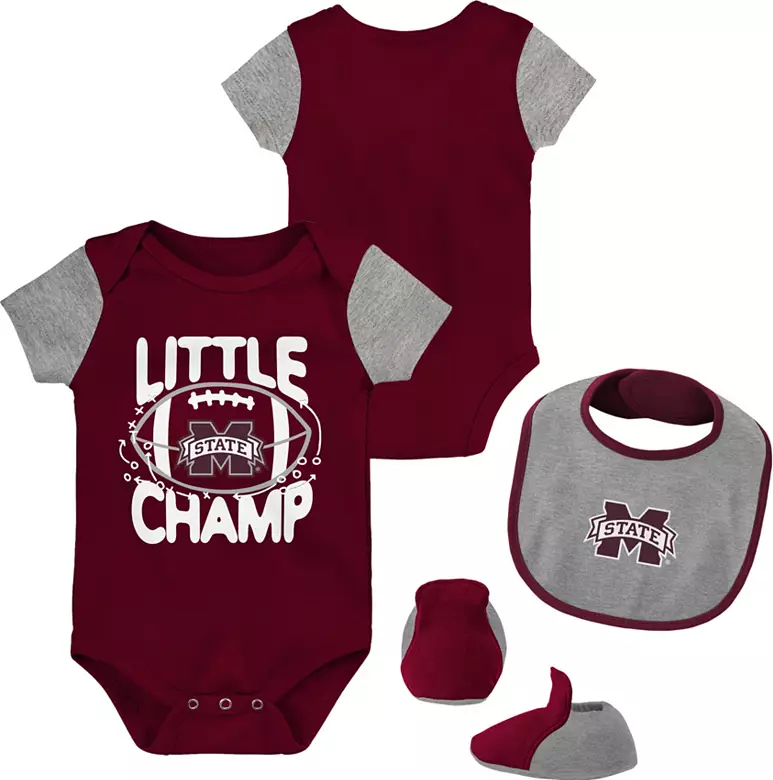 Gen2 Newborn Mississippi State Bulldogs Lil' Champ 3-Piece Set 1 Gen2 Newborn Mississippi State Bulldogs Lil' Champ 3-Piece Set